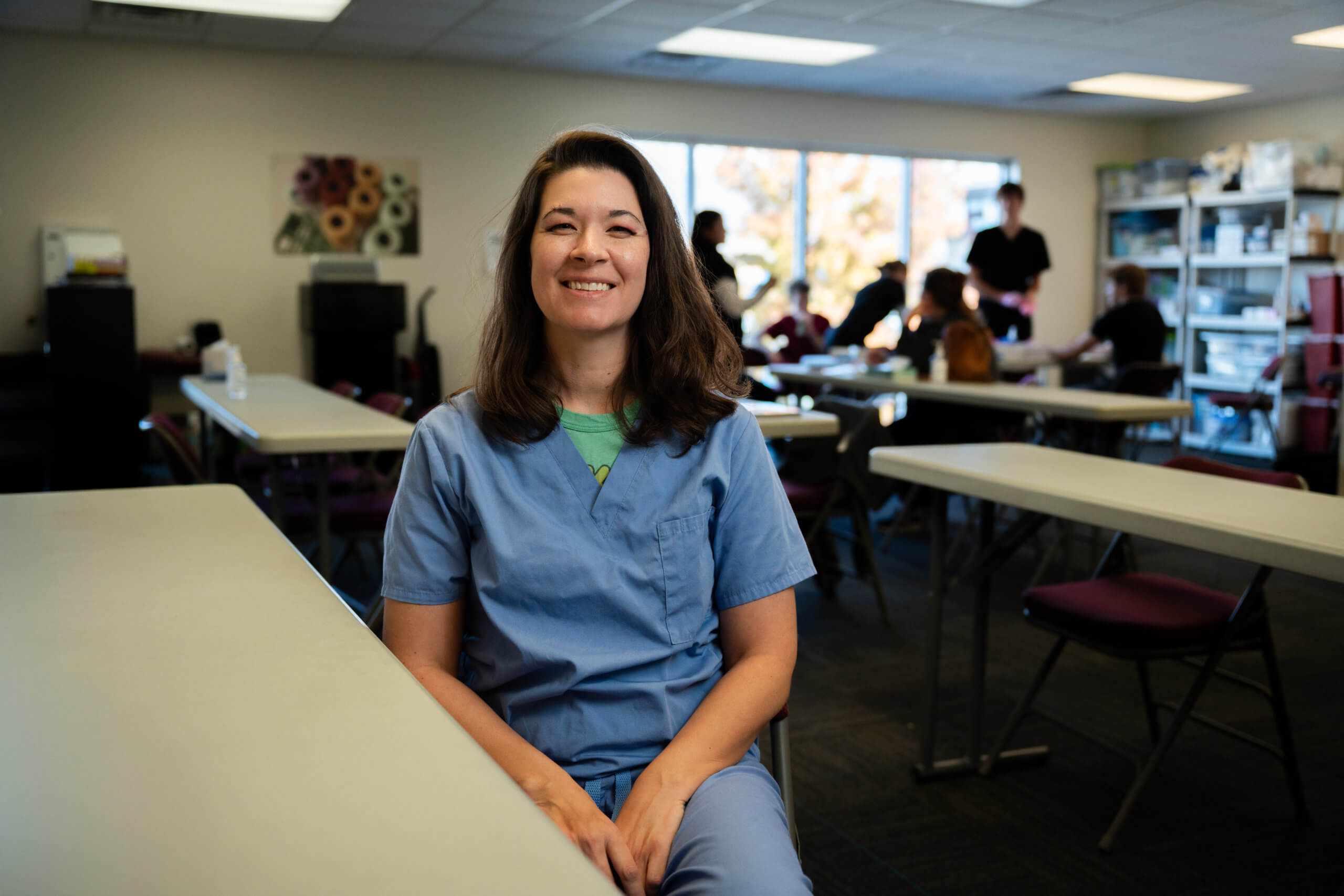 Phlebotomy school student