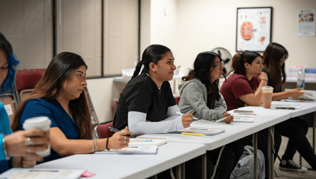 Phlebotomy Students taking notes